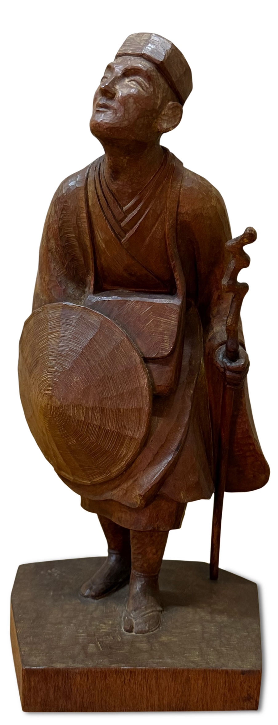 Talla artesanal de Matsuo Bashō, colección del maestro